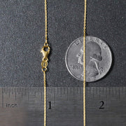 Bids.com 10k Yellow Gold Oval Cable Link Chain (0.97 mm) Necklaces