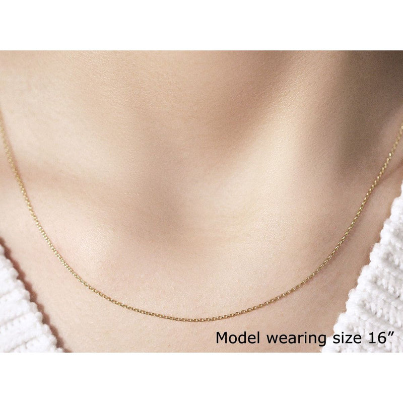 Bids.com 10k Yellow Gold Oval Cable Link Chain (0.97 mm) Necklaces