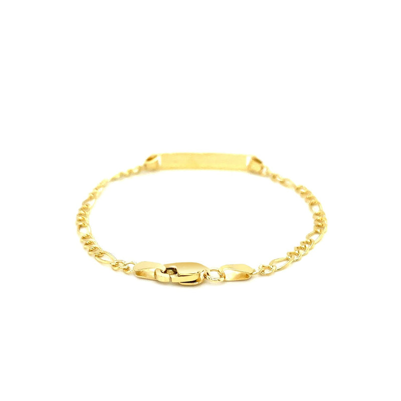 Bids.com 14k Yellow Gold Figaro Link Children's ID Bracelet Bracelets