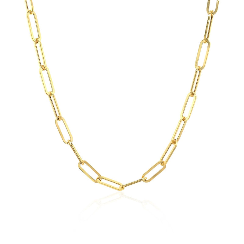 Bids.com 14K Yellow Gold Wide Paperclip Chain (3.3mm) Necklaces