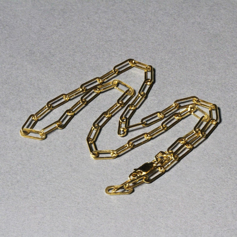 Bids.com 14K Yellow Gold Wide Paperclip Chain (3.3mm) Necklaces