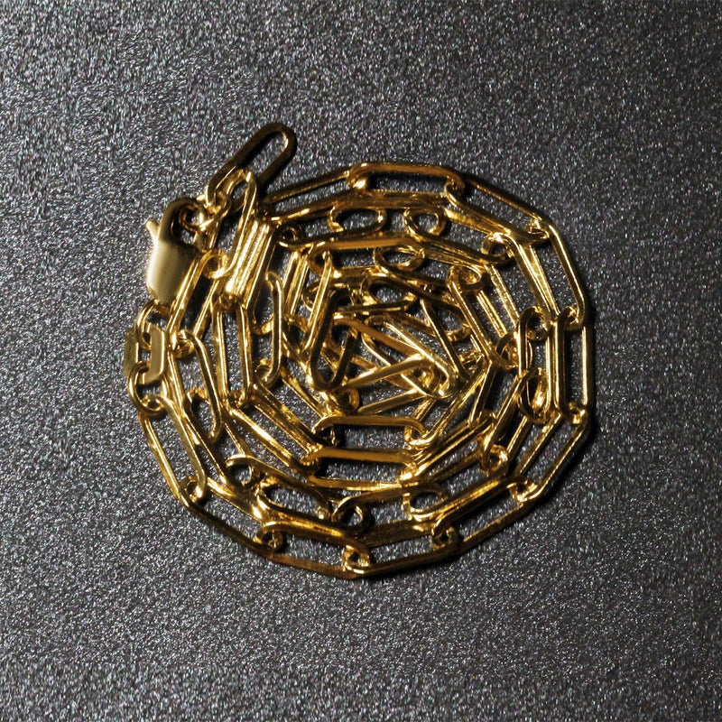 Bids.com 14K Yellow Gold Wide Paperclip Chain (3.3mm) Necklaces