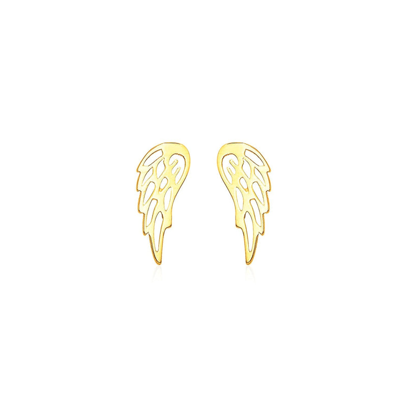 Bids.com 14k Yellow Gold Polished Wing Post Earrings Earrings