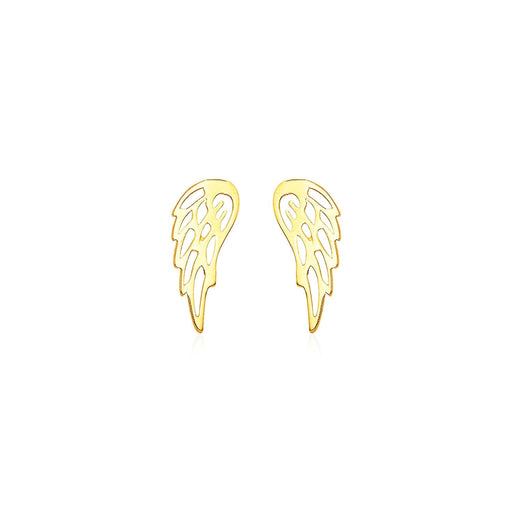 Bids.com 14k Yellow Gold Polished Wing Post Earrings Earrings