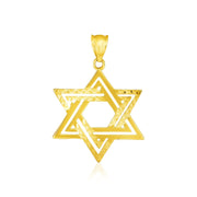 Bids.com 14k Yellow Gold Textured Star of David Pendant Pendants