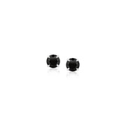 Bids.com 14k White Gold Stud Earrings with Black 4mm Cubic Zirconia Earrings