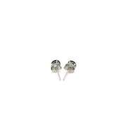Bids.com 14k White Gold Stud Earrings with Black 4mm Cubic Zirconia Earrings