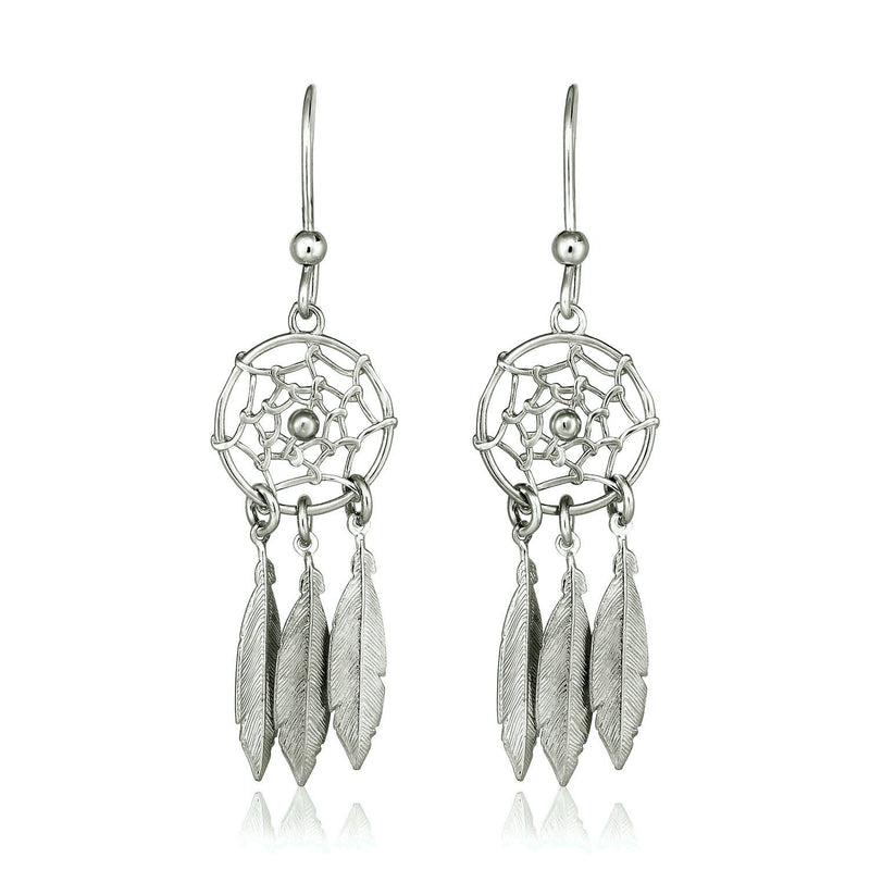 Bids.com Sterling Silver Dream Catcher Dangle Earrings Earrings