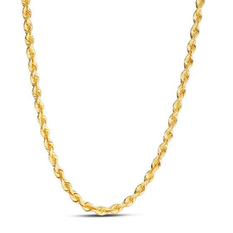 Bids.com 14k Yellow Gold Light Rope Chain (4.30 mm) Necklaces