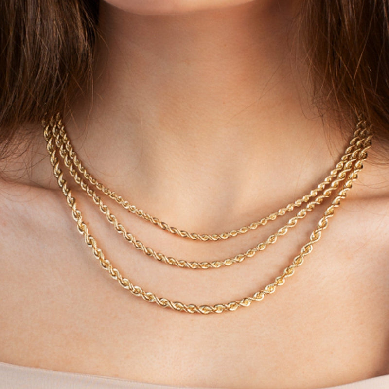 Bids.com 14k Yellow Gold Light Rope Chain (4.30 mm) Necklaces