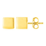 Bids.com 14k Yellow Gold Polished Cube Post Earrings Earrings