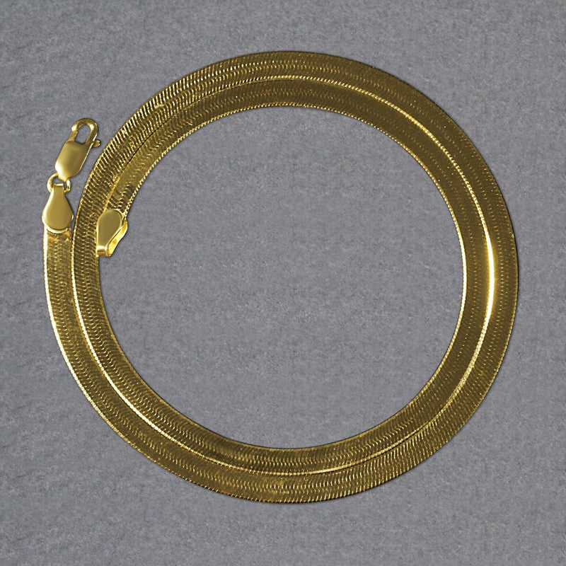 Bids.com Imperial Herringbone Chain in 10k Yellow Gold (5.00 mm) Necklaces