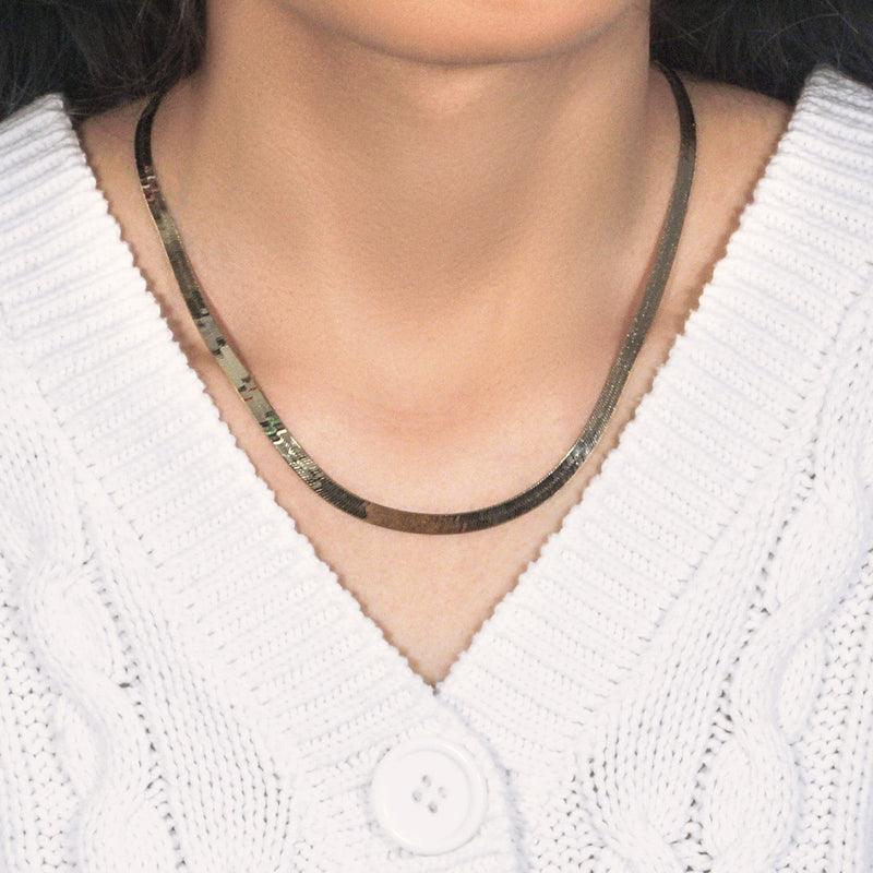 Bids.com Imperial Herringbone Chain in 10k Yellow Gold (5.00 mm) Necklaces
