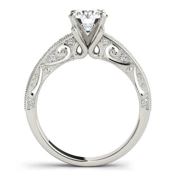Bids.com 14k White Gold Antique Pronged Round Diamond Engagement Ring (1 1/8 cttw) Rings