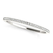 Bids.com 14k White Gold Slim Round Pave Set Wedding Band (1/10 cttw) Rings