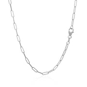 Bids.com 14K White Gold Delicate Paperclip Chain (2.1mm) Necklaces