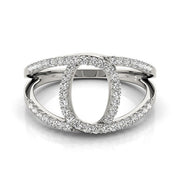 Bids.com 14k White Gold Diamond Loop Style Dual Band Ring (1/2 cttw) Rings