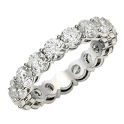 Bids.com Round Cut Lab Grown Diamond Eternity Ring in 14k White Gold (3 cttw FG/VS2) Rings