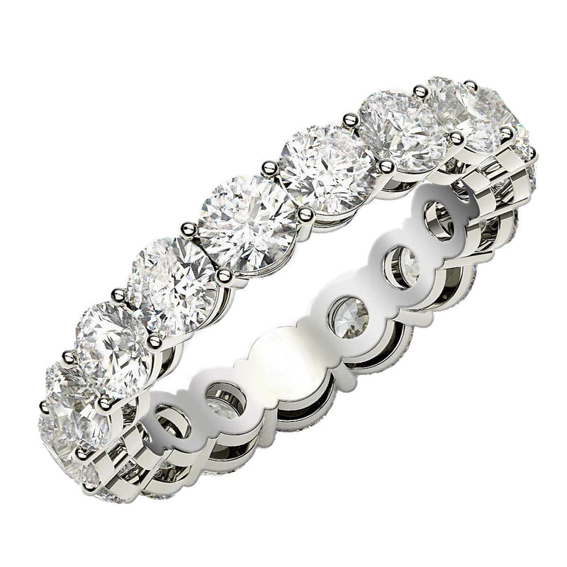 Bids.com Round Cut Lab Grown Diamond Eternity Ring in 14k White Gold (3 cttw FG/VS2) Rings