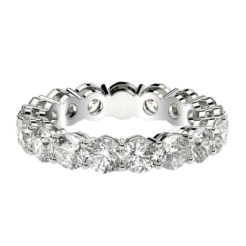 Bids.com Round Cut Lab Grown Diamond Eternity Ring in 14k White Gold (3 cttw FG/VS2) Rings