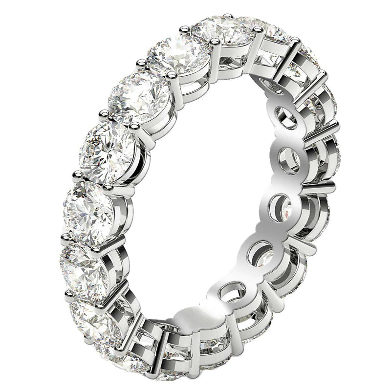 Bids.com Round Cut Lab Grown Diamond Eternity Ring in 14k White Gold (3 cttw FG/VS2) Rings