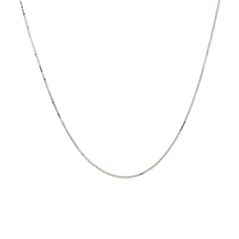 Bids.com 10k White Gold Classic Box Chain (0.45 mm) Necklaces