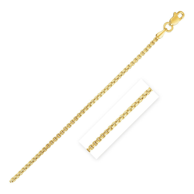 Bids.com 14k Yellow Gold Round Box Chain 1.35 mm Necklaces