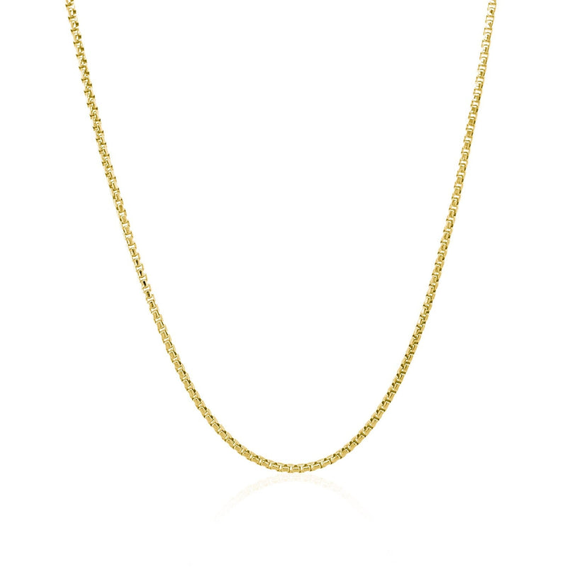 Bids.com 14k Yellow Gold Round Box Chain 1.35 mm Necklaces