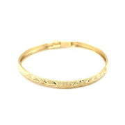 Bids.com 10k Yellow Gold Dome Childrens Diamond Cut Florentine Bangle Bracelets