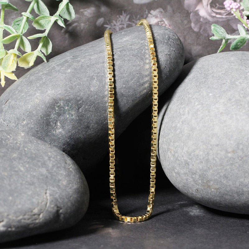 Bids.com 2.0mm 14k Yellow Gold Semi Solid Box Chain Necklaces