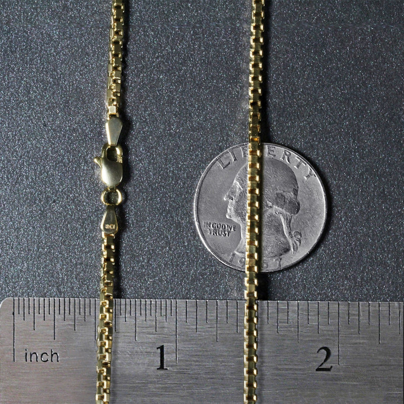 Bids.com 2.0mm 14k Yellow Gold Semi Solid Box Chain Necklaces