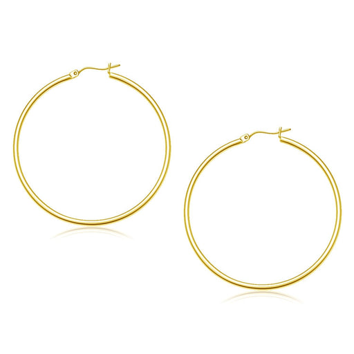 Bids.com 10k Yellow Gold Polished Hoop Earrings (45 mm) Earrings