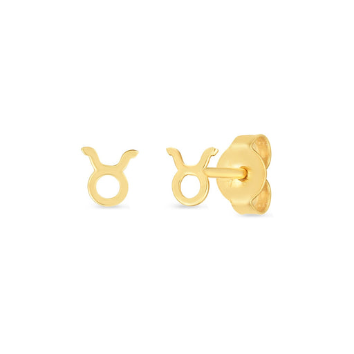 Bids.com 14K Yellow Gold Taurus Stud Earrings Earrings