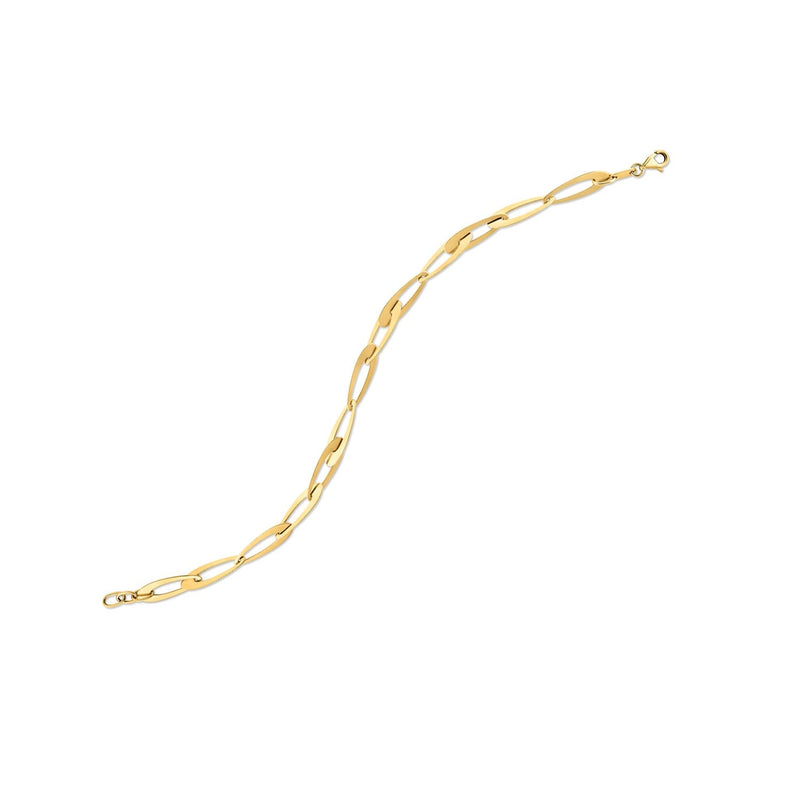 Bids.com 14k Yellow Gold Italian Oval Links Bracelet (5.40 mm) Bracelets