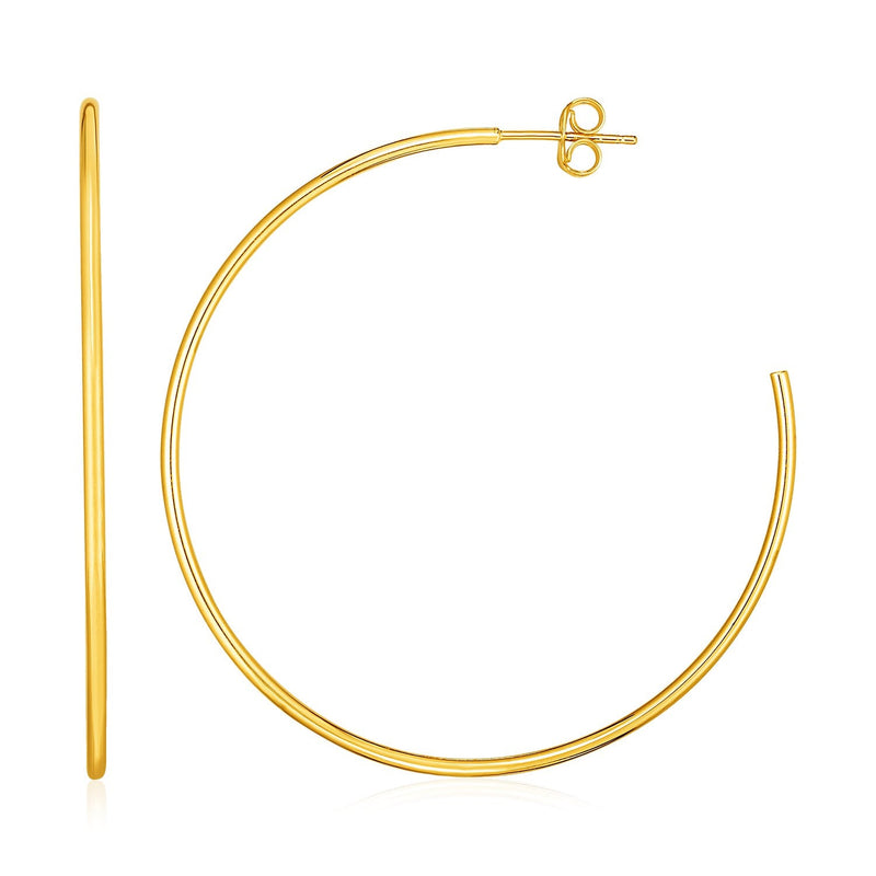 Bids.com 14k Yellow Gold Polished Hoop Earrings Earrings