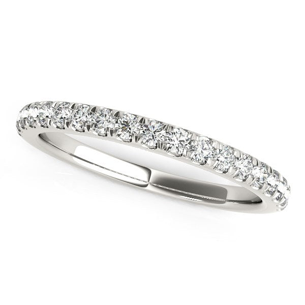 Bids.com 14k White Gold Pave Set Diamond Wedding Ring (1/4 cttw) Rings