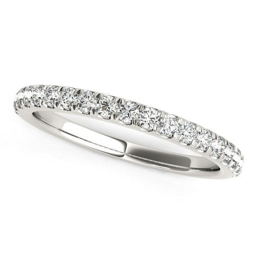 Bids.com 14k White Gold Pave Set Diamond Wedding Ring (1/4 cttw) Rings