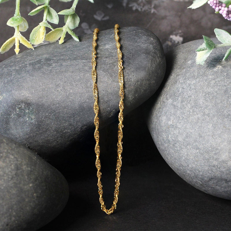 Bids.com 14k Yellow Gold Singapore Chain 1.7mm Necklaces