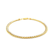 Bids.com Two-Toned Fine Wheat Chain Bracelet in 10k Yellow and White Gold Bracelets