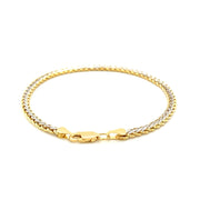 Bids.com Two-Toned Fine Wheat Chain Bracelet in 10k Yellow and White Gold Bracelets