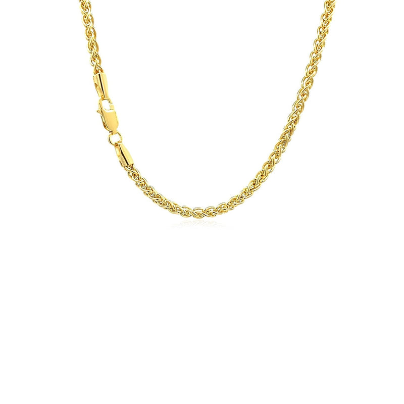 Bids.com 14k Yellow Gold 2.8mm Light Weight Wheat Chain Necklaces
