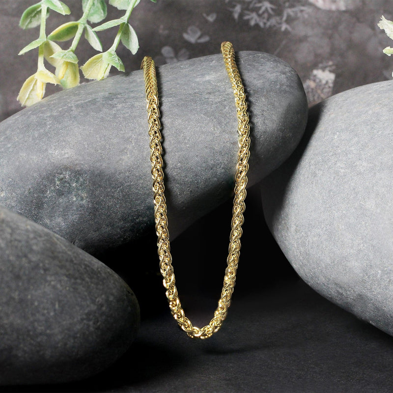 Bids.com 14k Yellow Gold 2.8mm Light Weight Wheat Chain Necklaces