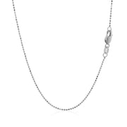 Bids.com 14k White Gold Diamond Cut Bead Chain 1.0mm Necklaces