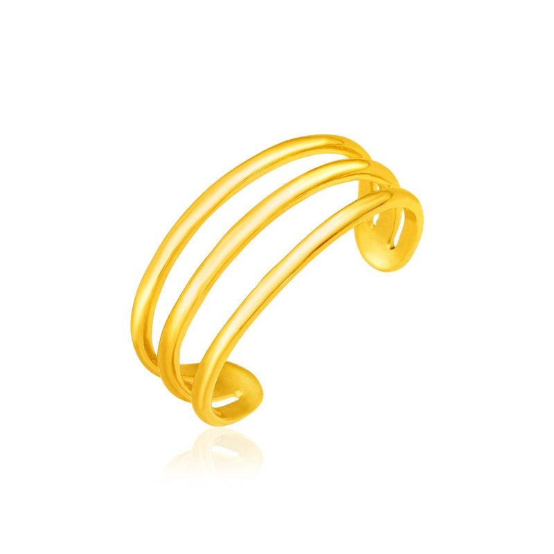 Bids.com 14k Yellow Gold Three Bar Toe Ring Rings
