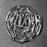 Bids.com 14K White Gold Wide Paperclip Chain (6.1mm) Necklaces