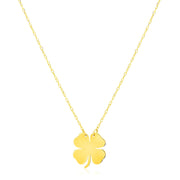 Bids.com 14K Yellow Gold Four Leaf Clover Necklace Necklaces