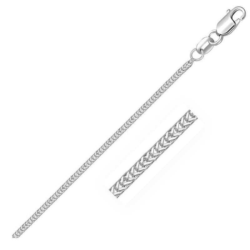 Bids.com 14k White Gold Foxtail 1.0mm Chain Necklaces