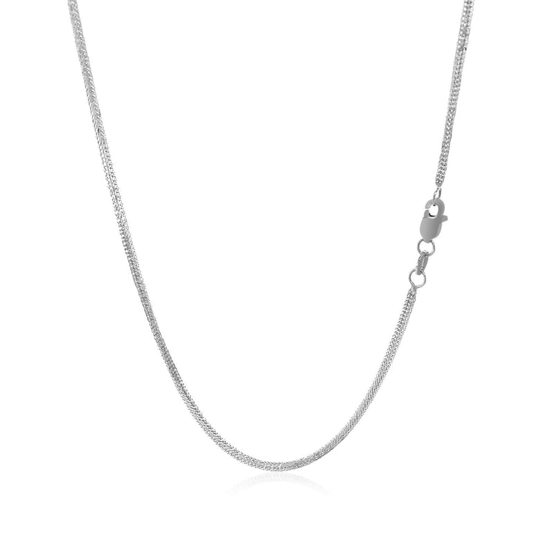 Bids.com 14k White Gold Foxtail 1.0mm Chain Necklaces