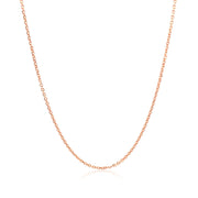 Bids.com 14k Rose Gold Diamond Cut Cable Link Chain 1.1mm Necklaces