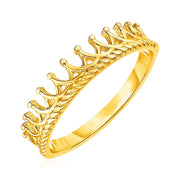 Bids.com 14k Yellow Gold Crown Motif Ring Rings